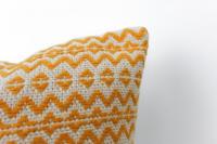 Housse de coussin décorative style bohème, motif géométrique orange, design tendance, 45x45 cm pour canapé