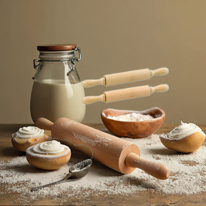 6 gói 8 inch mini Gỗ cán <span class=keywords><strong>pin</strong></span> cho trẻ em nghệ thuật crafting Baking Cookie bột cho chơi Doh tuyệt vời cho bánh ngọt bảng & đất sét làm việc - Product Image 6