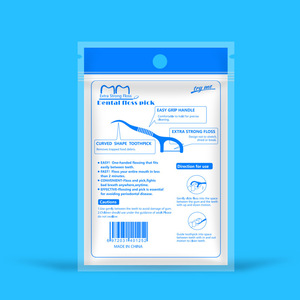 Fil dentaire en cure-dent, 30 pièces par sachet, fil extra résistant, design courbé pour les soins bucco-dentaires - Product Image 1