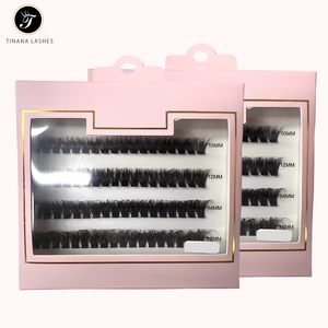 <span class=keywords><strong>Pestañas</strong></span> Postizas en Racimos, Adhesivas, de <span class=keywords><strong>Pelo</strong></span> Sintético, Grosor Mixto, Longitud de 8-16 mm, Venta al por Mayor - Product Image 5