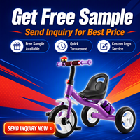 Tricycle pour enfants GEEN avec musique et lumières de sécurité, tricycle à pousser pour bébés avec prix plus bas