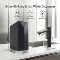 Distributeur d'eau sous comptoir compact, double réservoir (eau froide et chaude), refroidissement par compresseur, UV, pour cuisine domestique