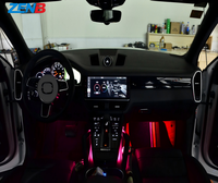 Accessoires d'éclairage néon pour l'intérieur de la voiture, lumières LED pour voiture, éclairage d'ambiance multicolore pour Porsche Cayenne 2017-2023