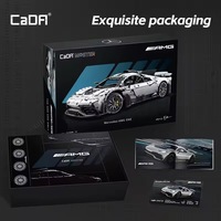 Cada C61503W 1/8 Blocs de construction de voiture de course technique Jouet Blocs de construction de voiture de sport de course motorisée pour garçons