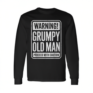 T-shirt à manches longues Grumpy Old Man, cadeau pour la fête des pères, avertissement : procéder avec prudence - Product Image 2
