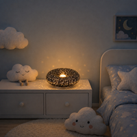 Lampe tactile de projection ciel étoilé Donut, 3 couleurs, LED dimmable, ABS, rechargeable Type-C, lampe de bureau murale, décoration romantique pour chambre, cadeau