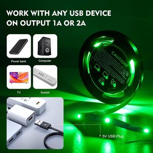 Timelux <b>USB</b> <b>LED</b> Strip <b>Light</b> 32.8ft Multicolor Remote Control Dimmable for Bedroom - Product Image 3
