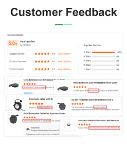 Enrouleur de câble rétractable Mella, ignifuge, personnalisé, anti-emmêlement, 4 mètres, petit modèle - Product Image 6