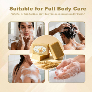 Jabón de Avena Natural al por Mayor con Extracto de Avena, Manteca de Karité, Aceite de Coco y Aceite de Oliva para el Cuidado de la Piel, Barra Hidratante y Limpiadora - Product Image 6