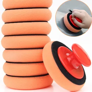 8PCs Auto Waxing Sponge Polish Pads Griff Hoch dichte Polier polierer Kit Polieren Reinigungs schwamm Auto Reinigungs werkzeuge