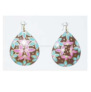Joyería étnica al por mayor para mujer, diseño africano, pendientes pintados a mano, regalos, joyería de moda. - Product Image 4
