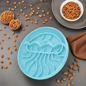 Joysure all'ingrosso eco-friendly ciotola per cani in Silicone alimentare facile da pulire durevole meduse a forma di lento mangiare piatto per leccare gli animali domestici - Product Image 2