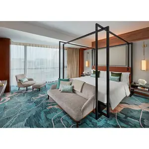 Гостиничный проект, традиционная роскошная кровать размера «King-Size», мебель для спальни, роскошная современная мебель, наборы для спальни, дизайн для отеля