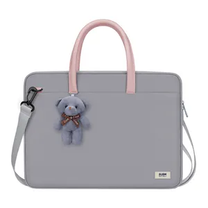 OEM/ODM Waterproof Protective Case New Design Cute Bear Laptop Bags For Women Faux Leather