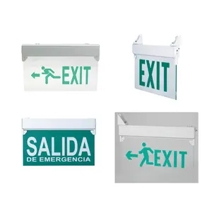 Letreros de seguridad con carga contra incendios, luz de salida de emergencia, Iluminación comercial e industrial, señales de salida con certificación CE, LE297 - Product Image 4