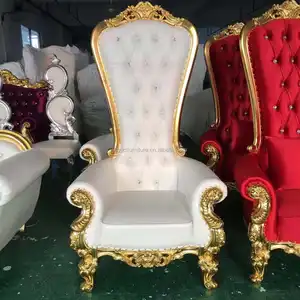 लक्जरी राजा सिंहासन उच्च वापस कुर्सियों