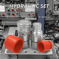 RAYPOO 1/2 ISO16028 Raccord rapide hydraulique à face plate + Ensemble de raccords femelle/mâle avec capuchons anti-poussière Neuf Garantie 1 an