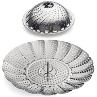 Outil de cuisine multi-fonction plateau à fruits remplaçable rétractable plateau à vapeur pliable support à vapeur 2022