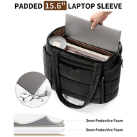 Nouveau sac fourre-tout matelassé pour femmes, sac à main léger pour le travail, sac à main matelassé pour enseignantes, infirmières, sac à bandoulière pour l'école, les voyages, la salle de sport