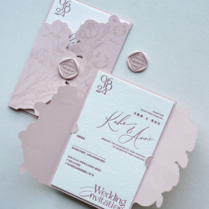 Invitations de <span class=keywords><strong>mariage</strong></span> françaises haut de gamme personnalisées, papier cartonné en coton, impression numérique, papier artistique, échantillonnage rapide - Product Image 6