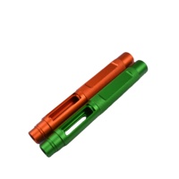 Boîtier de stylo en aluminium anodisé usiné CNC sur mesure de haute précision, tube de stylo creux moleté, pièces de coque d'instrument
