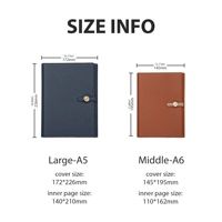 Cuaderno Promocional de Tapa Blanda A5, Textura Lichi, Cuero PU, Estilo Ejecutivo, Logotipo Personalizado, Planificador de Presupuesto, Diario