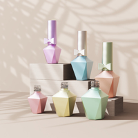 5ml 10ml 15ml Bouteille en verre de vernis à ongles de forme unique Conteneur de gel vide de luxe coloré personnalisé avec bouchon à nœud