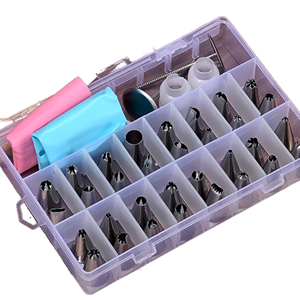 Juego de 52 Boquillas para Decoración de Pasteles, Bolsas de Repostería, Bolígrafos para Colorear Fondant, Herramientas para Hornear, en Caja de Plástico - Product Image 1