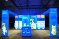 Caisson lumineux SEG modulaire personnalisé sans cadre toile de fond LED en tissu aluminium suspendu pour stand de stand publicitaire d'affichage d'exposition