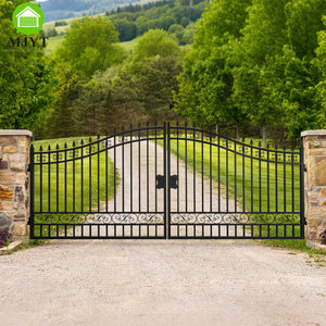 Foshan porte entreprise porte conception supérieure luxe wroug or fer porte Villa manoir <span class=keywords><strong>château</strong></span> extérieur entrée mode portes électriques - Product Image 2
