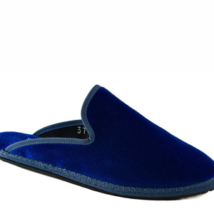 Pantofole <span class=keywords><strong>da</strong></span> <span class=keywords><strong>Uomo</strong></span> in Velluto Blu Navy con Logo Personalizzato, Borsa con Coulisse Abbinata e Opzione Logo Personalizzato per Uso Domestico - Product Image 3