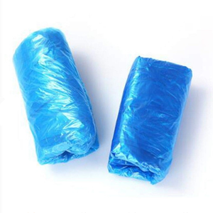 CW002 couvre-<span class=keywords><strong>chaussures</strong></span> jetables en plastique PE bleu imperméable et anti-poussière avec cordon en caoutchouc élastique produit <span class=keywords><strong>de</strong></span> <span class=keywords><strong>sécurité</strong></span> - Product Image 5