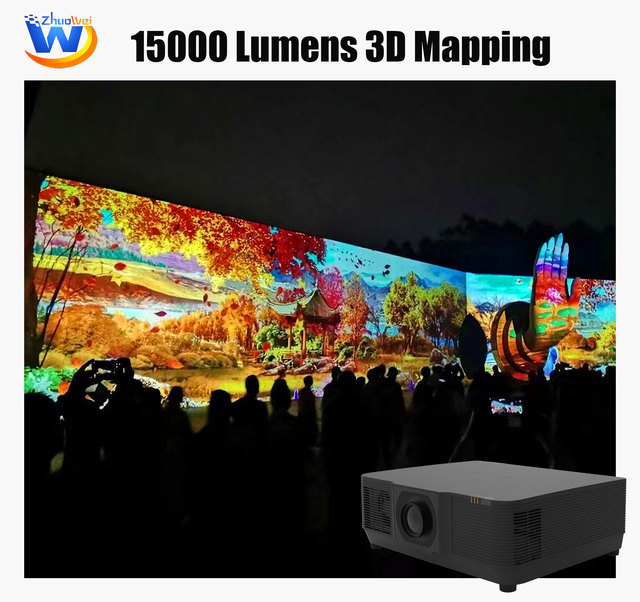 3D Laser Projector 15000 Lumens 4K Video Projection Mapping for Outdoor Building Projection