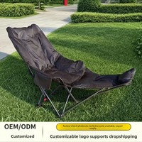 Chaise longue pliante 5 positions ; Chaise lune de camping en tissu Oxford ; Chaise pliante d'extérieur ; Chaise de camping réglable ; Intérieur/Extérieur