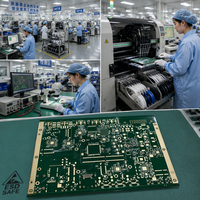 Fabricant OEM de PCBA avec excellent service, échantillons personnalisés, service d'assemblage de PCB et PCBA en gros, carte mère électronique en matériau Rogers ENIG