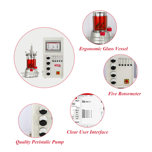 جاهز لشحن مفاعل حيوي زجاجي للمختبر 5 لتر لزراعة الخلايا - Product Image 6