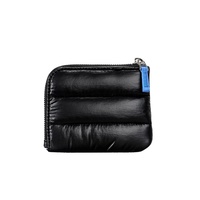 Étui à cosmétiques mini tendance en nylon écologique avec fermeture éclair, logo personnalisé, carré matelassé, portable, mignon, sac à maquillage