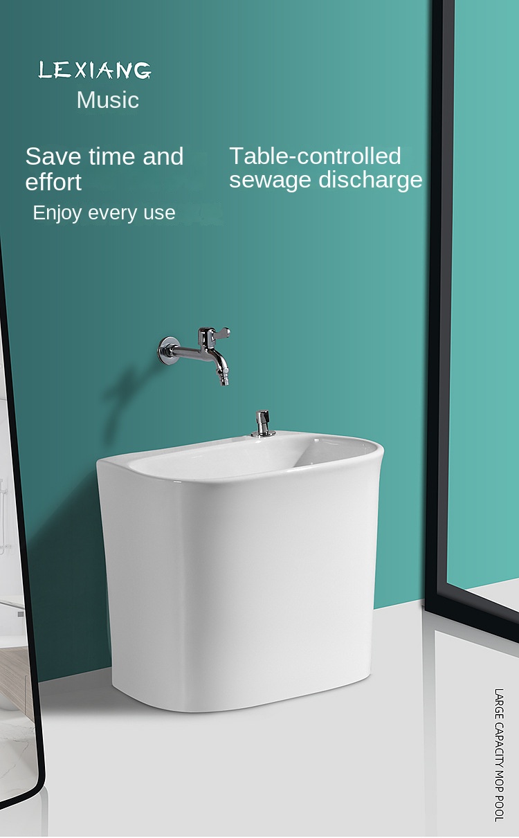 2022 Bathroom Sinks Deep Height Basins Specifications Porcelain White Ceramic Mop Washroom Sink