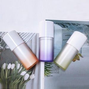 15ml 30ml Customized Color Gradient Frosted Cosmetic Cream Twist Serum Rotate Plastic Airless Lotion <b>Pump</b> <b>Bottle</b> for Shampoo - Product Image 3