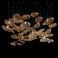 Suspension Créative en Boule de Verre pour Salon, Lustre Moderne pour Hauts Plafonds, Design d'Éclairage Suspendu