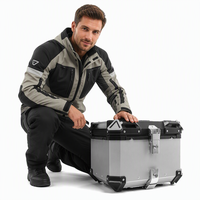 Top case et sacoches latérales en alliage d'aluminium pour moto, coffre de rangement arrière étanche pour vélo électrique
