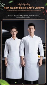 Chaqueta de Uniforme de Chef Transpirable de Manga Corta, Ligera y de Secado Rápido, Ropa de Trabajo de Cocina para Personal de Restaurantes, Hoteles y Servicios de Catering - Product Image 5