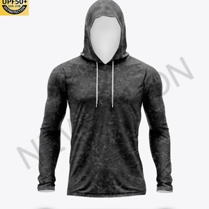 OEM Customized Fishing Hoodies Men's Long Sleeve UPF 50+ Ice Silk Fishing <b>Tops</b> Outdoor Breathable Fishing Sweatshirt - Product Image 2