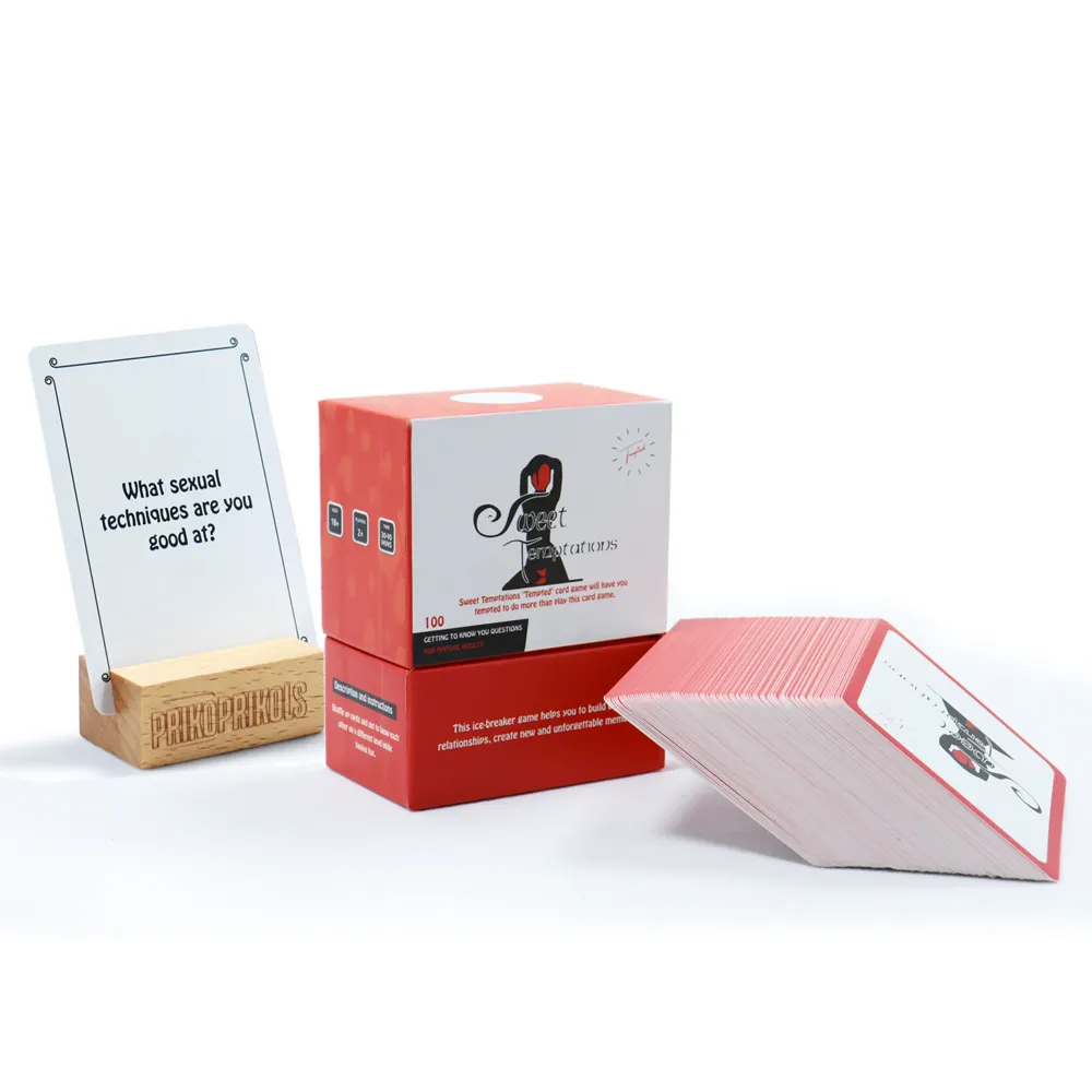 メーカーインタラクティブ会話カップルデートカードゲームカスタム印刷されたカップルのための甘いセックスカードゲーム