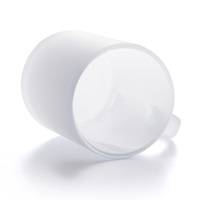 Mug en verre givré personnalisé par sublimation, motif personnalisable, tasse à café, cadeau créatif pour les fêtes, 11 oz, mug à impression par transfert thermique