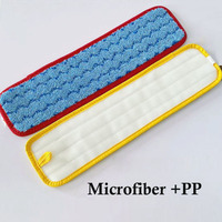 Esun Tampon de vadrouille plat réutilisable à quatre couleurs en microfibre PP Z-Twist pour le nettoyage des sols secs et humides avec poteau en aluminium