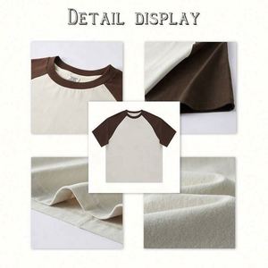 High Quality Blank Mixcolor Unisex Custom Print Logo Cotton American Retro Style Tshirts for Men Summer - Product Image 4