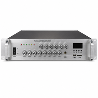 Amplificateur de sonorisation 2U six zones 60W avec 3 entrées MIC, 2 entrées AUX, sortie 70V/110V et contrôle du son équilibré 16 Ohm