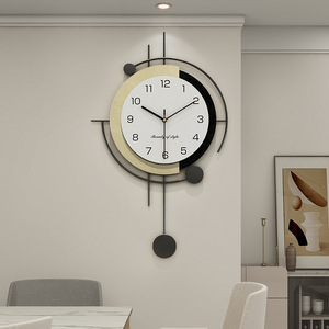 Reloj de Pared Grande Moderno de Lujo de 65cm*43cm, Nuevo Diseño Art <span class=keywords><strong>Deco</strong></span>, Reloj de Cuarzo Decorativo de Metal para el Hogar - Product Image 2