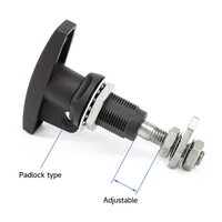 Serrure à came à poignée en T à clé, à quart de tour, noire, pour camping-car, camionnette, boîte à outils, porte d'enceinte, vente en gros OEM